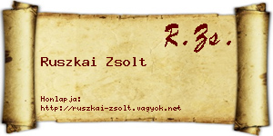 Ruszkai Zsolt névjegykártya